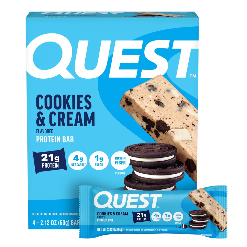 素食性营养 饼干和蛋白质棒, 21g蛋白质, 4g Net Carbs, 1g 糖, Gluten 自由, Keto 友好, 4 计数
