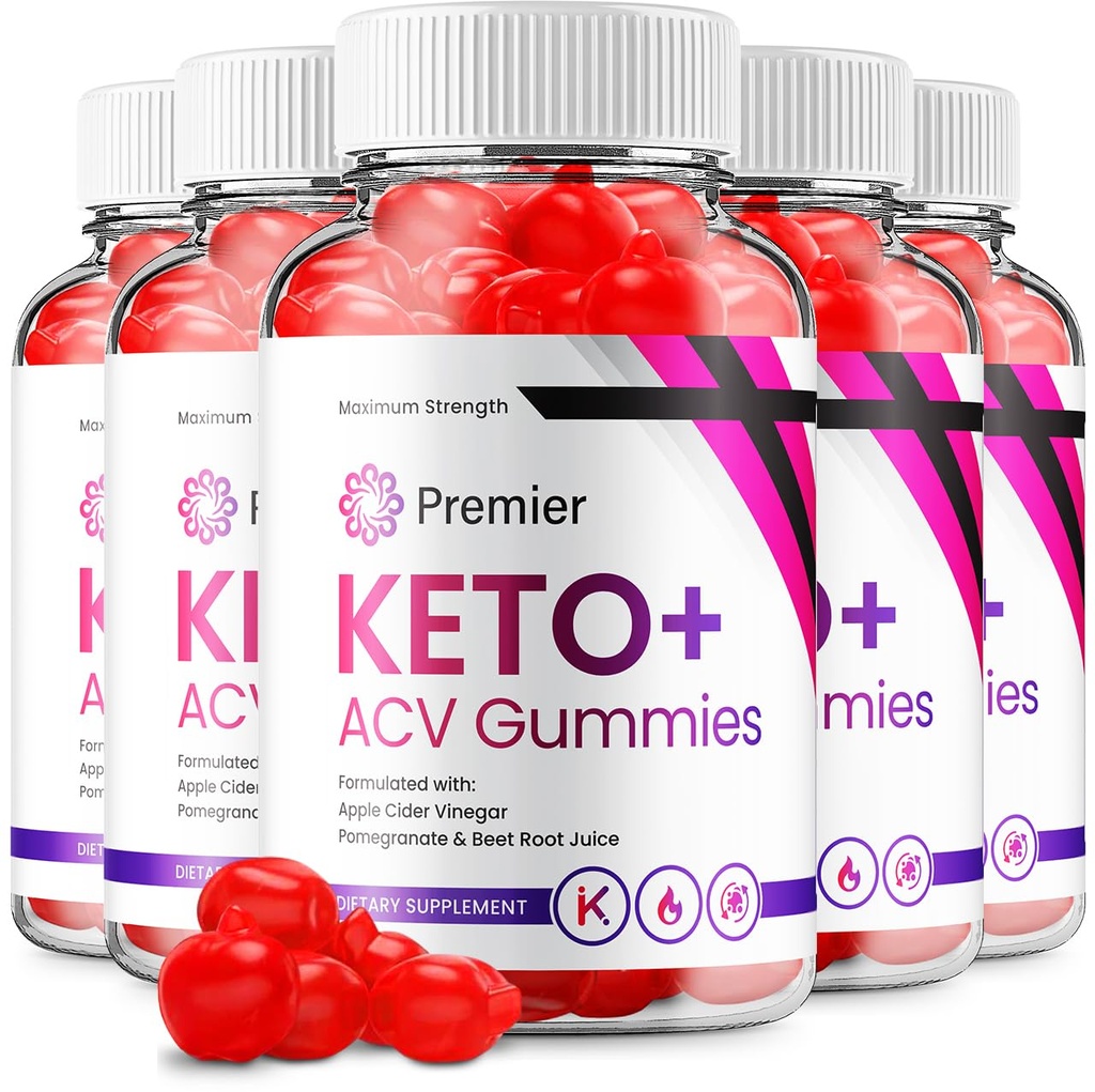(5 Pack) 总理 Keto ACV Gummys - 高级公式 Premiere Keto Plus ACV Gummys Apple Cider Vinegar 总理 ACV 饮食补充评论 男性(300 Gummys)