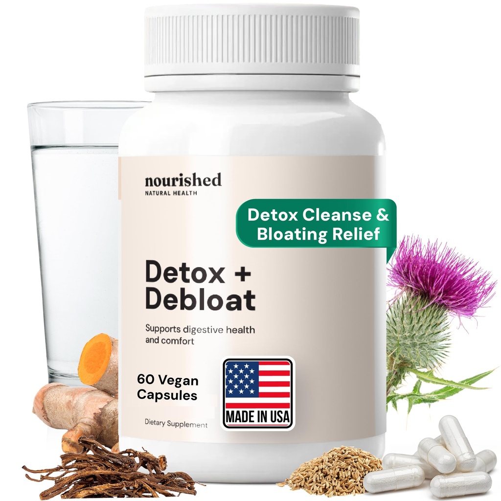 营养天然健康除臭剂 + Debloat - 牛奶 硝酸盐 和 Dandelion Root Vegan 妇女补充剂 - 集体救济和文摘支助 - 60 Capsules