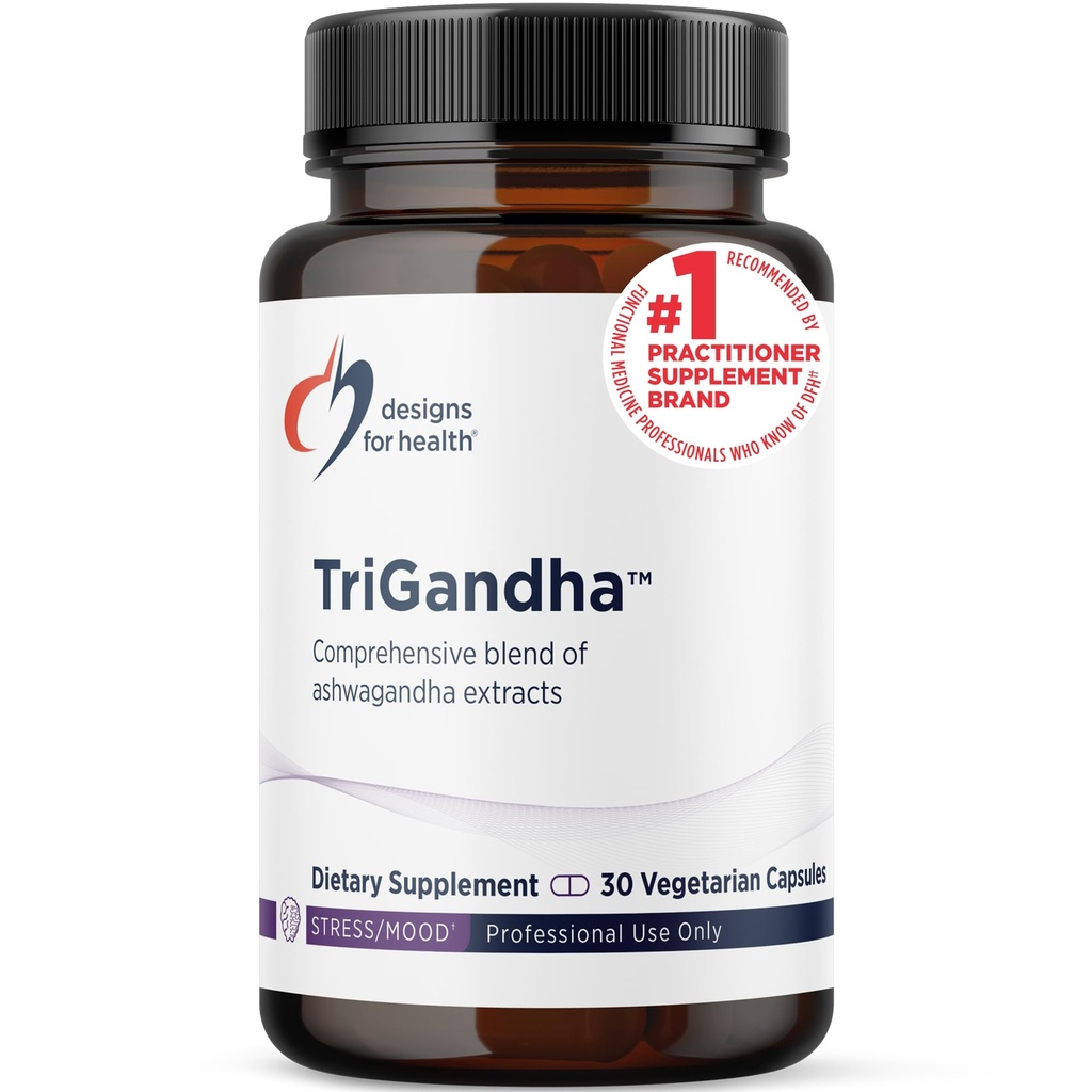 健康TriGandha的设计 -- -- 三联Ashwaganda Root & Leaf 提取适应性补充 -- -- Vegan Pills, Non-GMO(30 Capsules)