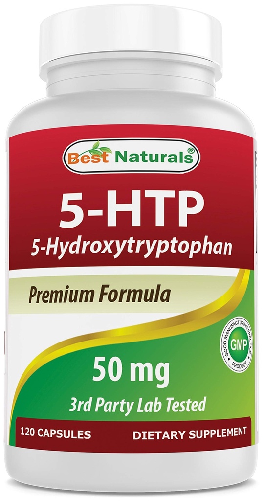 最佳自然 5-HTP 50 mg 120 Capsules,5 HTP Capsules 支持放松和休息睡眠