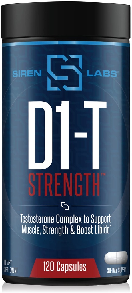 D1-T 强性睾丸酮助推器 男子用D-Aspartic酸-怪物肌肉质建 - 测试助推器抑制雌激素麻醉性肌肉生长(120个卡普尔)