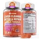 1 Pack 牛奶 硝酸甘油 18-in-1 Liver Cleanse Detox & 修补 配有柏柏林,奇科里根,图尔美,蒿科,丹德利翁根,钱卡派德拉,维生素 B6 B12 - 无糖