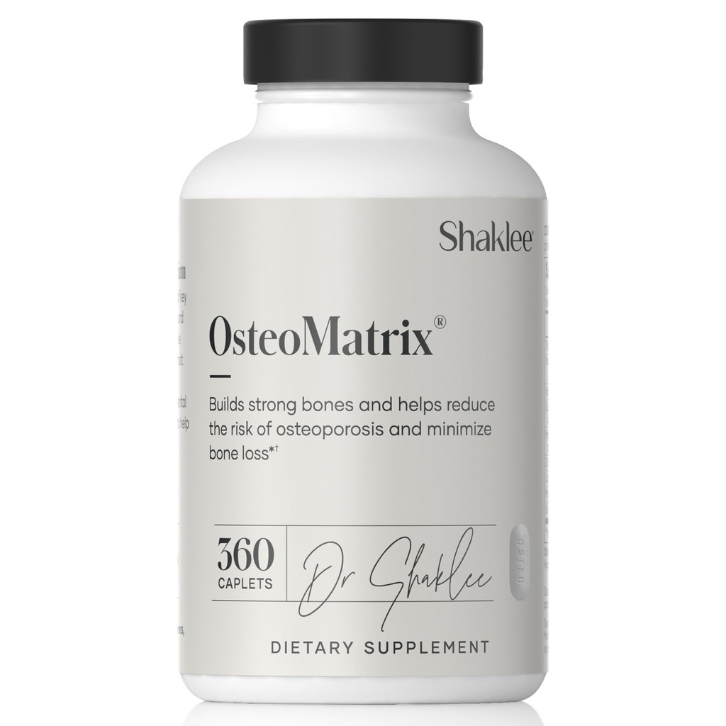 Shakle OsteoMatrix - 构建和维护坚固的骨头 - 100%的DV 钙和镁 - 维生素 D & K - 锌, Manganese - 临床试验吸收 - 360卡