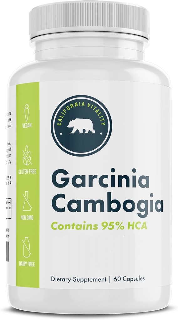 Garcinia Cambogia, 95% HCA 60 Capsules, 含铬 - 在美国制造, Vegan, Non-GMO, Gluten-Free, 和奶制品