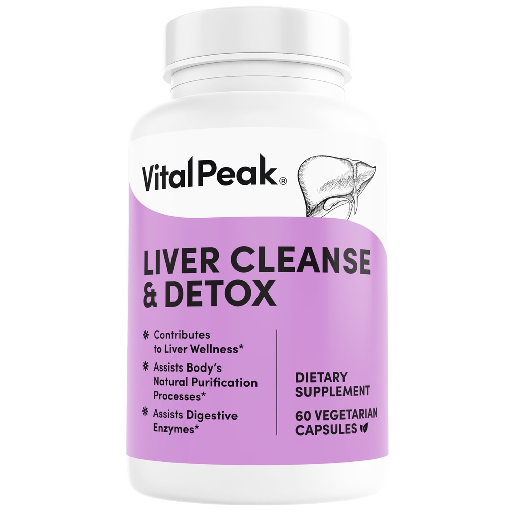 Liver Cleanse Detox & Reference - Liver Health Support Suppless - 配有牛奶亚特尔,柏柏林,甜菜根粉,涡轮,姜,丹德利翁根,蒿科,葡萄种子提取 & More - 60 Capsules