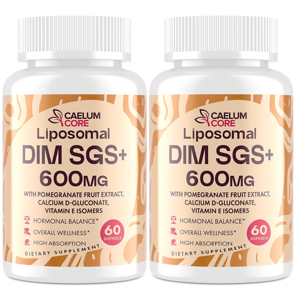 Liposomal DIM SGS 补充剂 -- -- 女性和男性的荷尔蒙补充剂,雌激素补充剂,包括苏福拉芬葡萄糖、维生素E、石榴果 -- -- 支持解毒剂和抗氧化剂(2包)