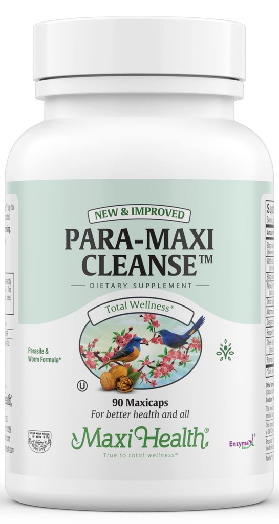 Maxi健康肠道清洁剂 人类-天然消化剂 Colon Gut Flora身体 女性- 男性- But cleanse 与黑胡桃 Wormwood Herb(90 Capsules) 混合贝利救济剂