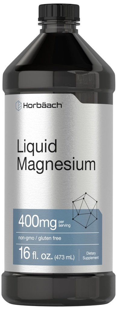 Horbaach液态镁 16 fl oz QQ 生命轨迹矿物综合体 与硫酸盐,锂和Boron QQ 蔬菜,Non-GMO & Gluten免费补充物