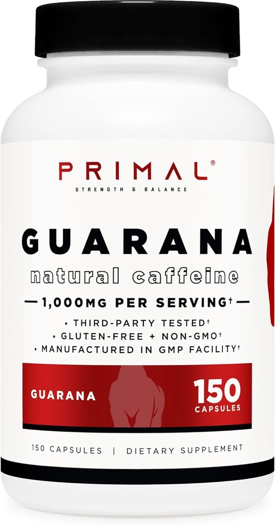Primal Guarana(1 000 MG per service)(150卡普勒斯) - 200 MG 天然咖啡因
