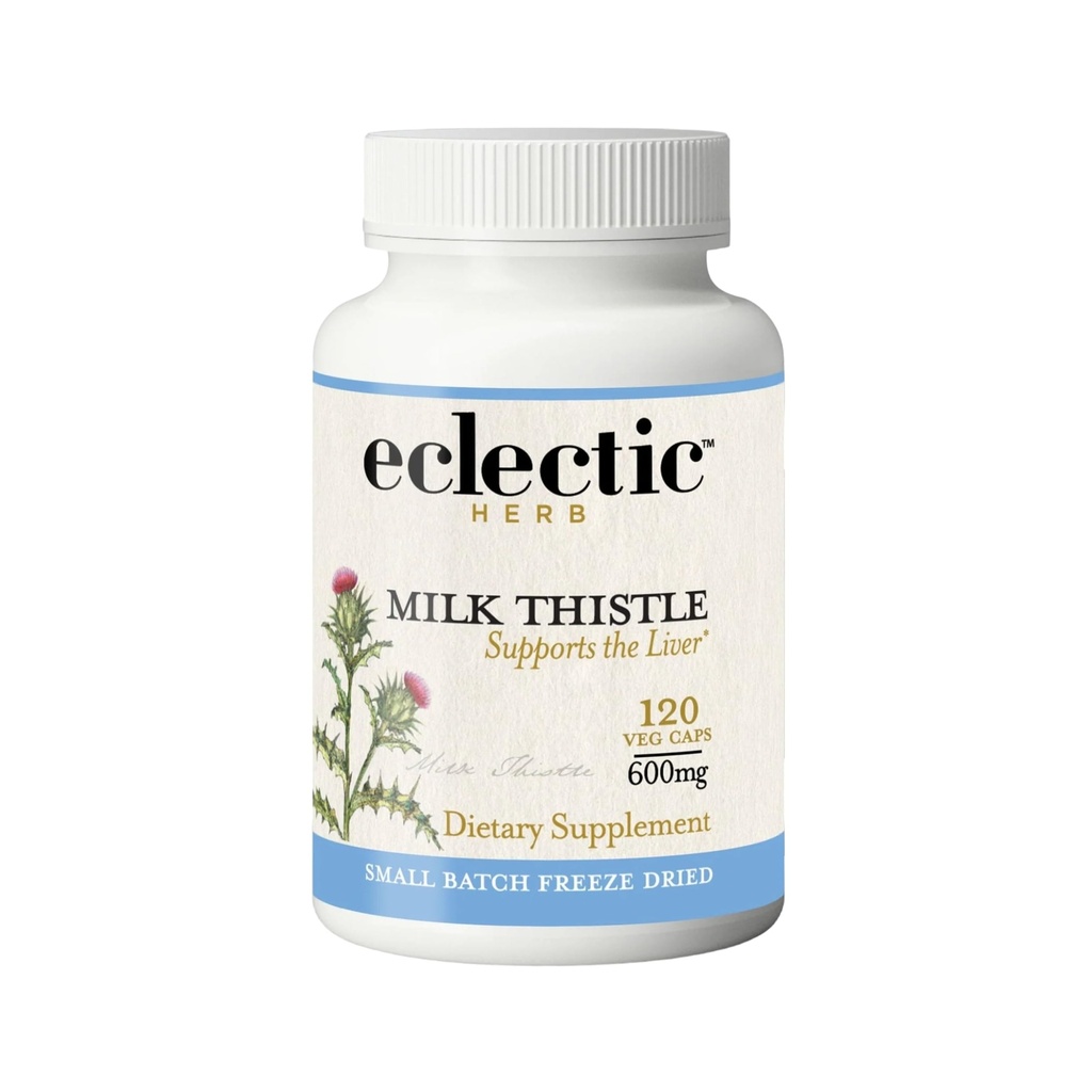 Electic Herb - Premium Stream 牛奶 干奶  This  This  Si Silymarin 补充 | liver 支持,解毒,清洁 + 维护 | Vegan, Natural, Non-GMO, Gluten Free (120 CT | 600 mg)