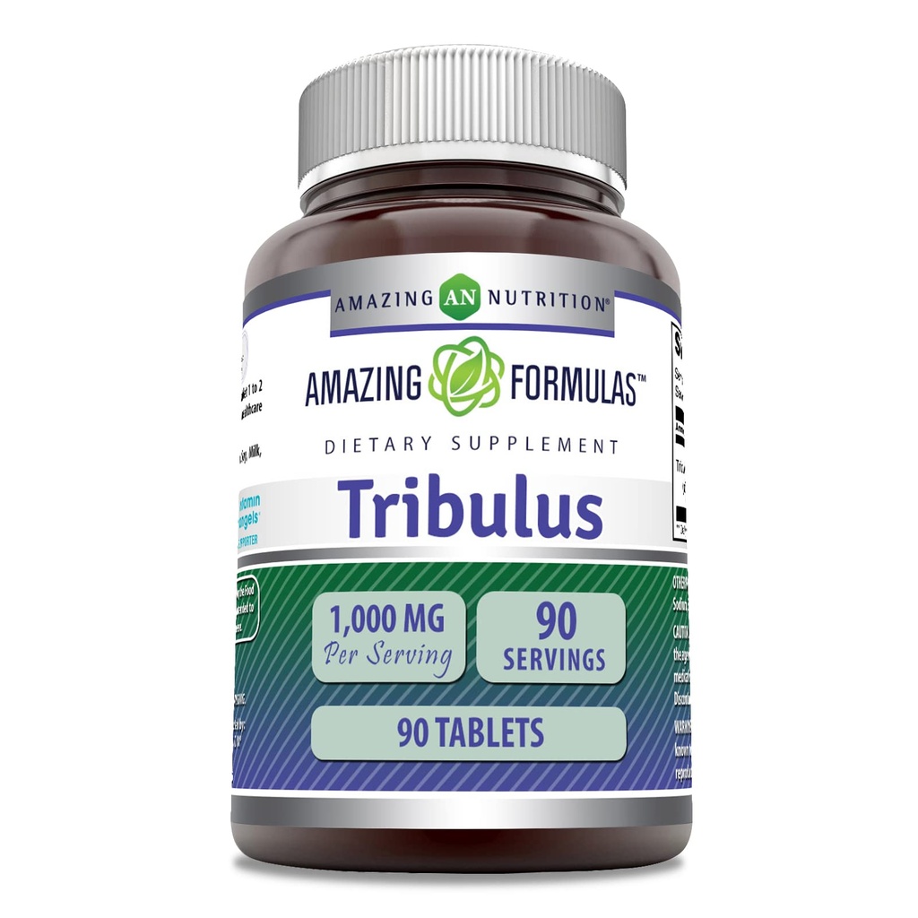 Tribulus 惊人的公式 提取 1000 Mg 补充 QQ 平板电脑 非 GMO 自由 QQ 在美国制造 (1 Pack QQ 90 Counter)