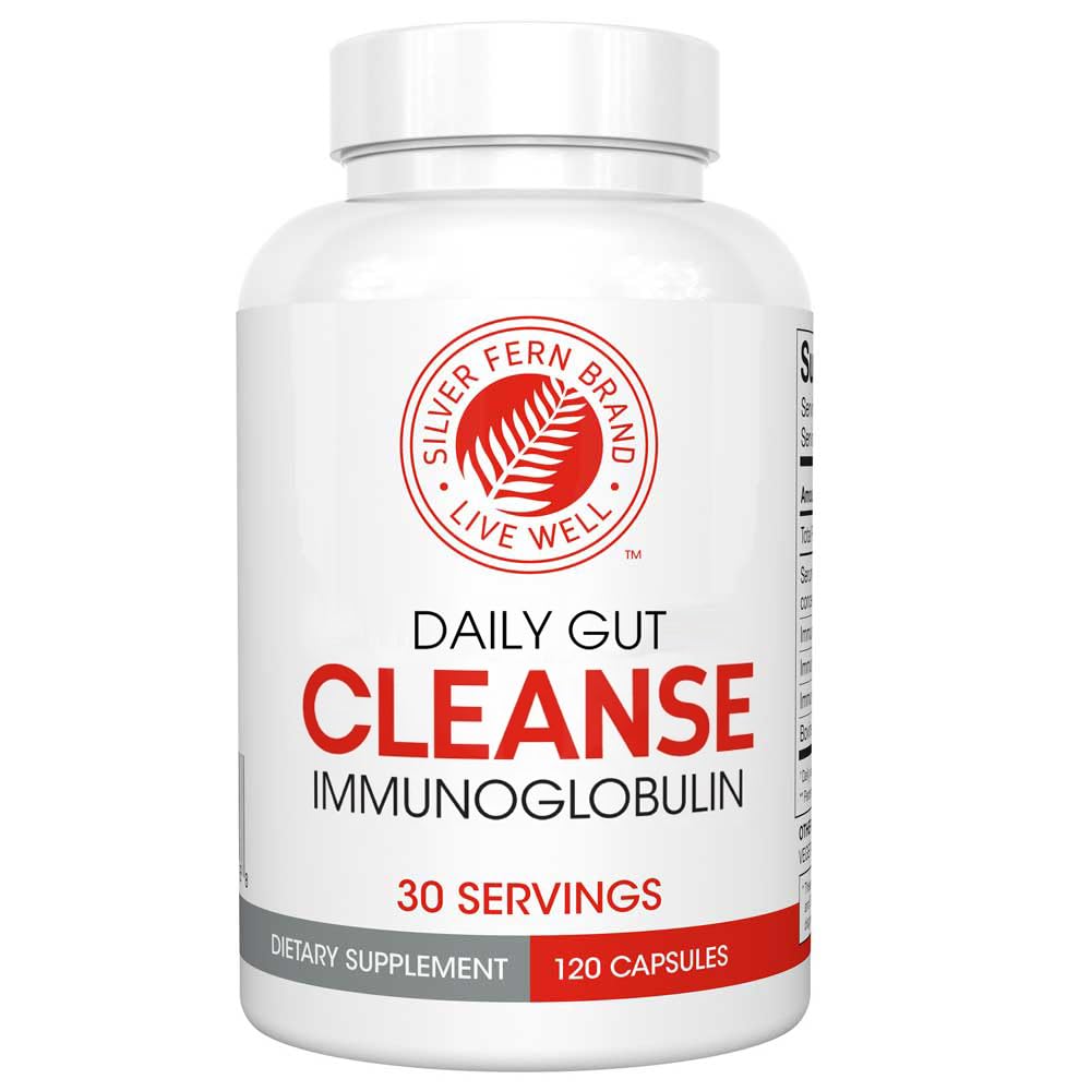 白银 Fern Cleanse - Daily Gut - 1瓶 - 120 Capsules - 30天供应 - Immunoglobulin G, A & M - (IgG, IGA, IgM) - 生物后期