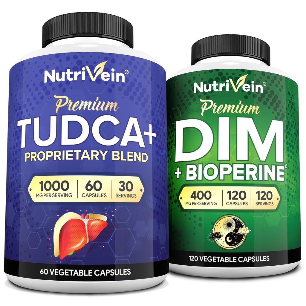 TUDCA营养素Premium TIM补充剂包:用于解毒、平衡和福利的高吸收TUDCA补充剂和DIM