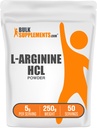 Bulk Assupports.com L-Arginine HCl 粉末 - Nitric Oxide 补充,Arginine 粉末 - 不受欢迎的 & Gluten Free, 每架服务5g, 250g (8.8 oz) (Pack of 1)
