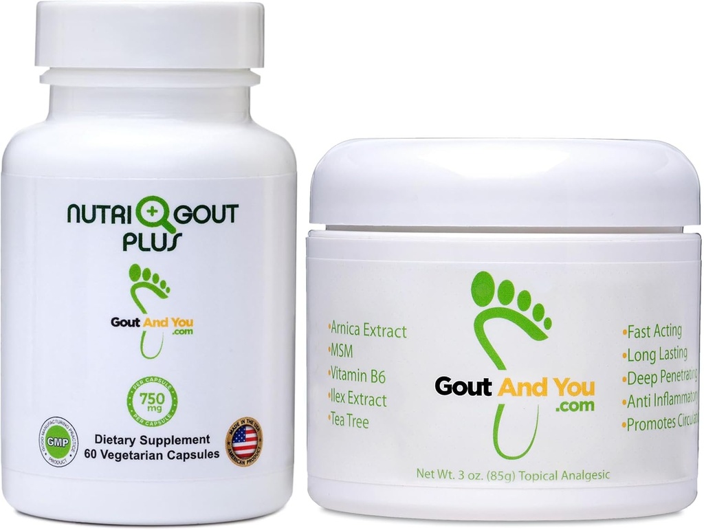 营养Gout Plus Uric Acid 支持和治疗救济 配有Arnica 提取物的专题奶油