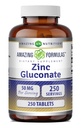 神奇的方程式 锌 Gluconate 50 Mg 补充 QQ 平板电脑 非GMO QQ Gluten Free QQ 在美国制造 (1 Pack QX 250 Count)