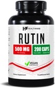 健康 Rutin 补充500mg → 200 Vegan Capsules → 天然生物氟化物公式 → 超强抗氧化剂支持 → 非GMO, Gluten-free → 制造于美国