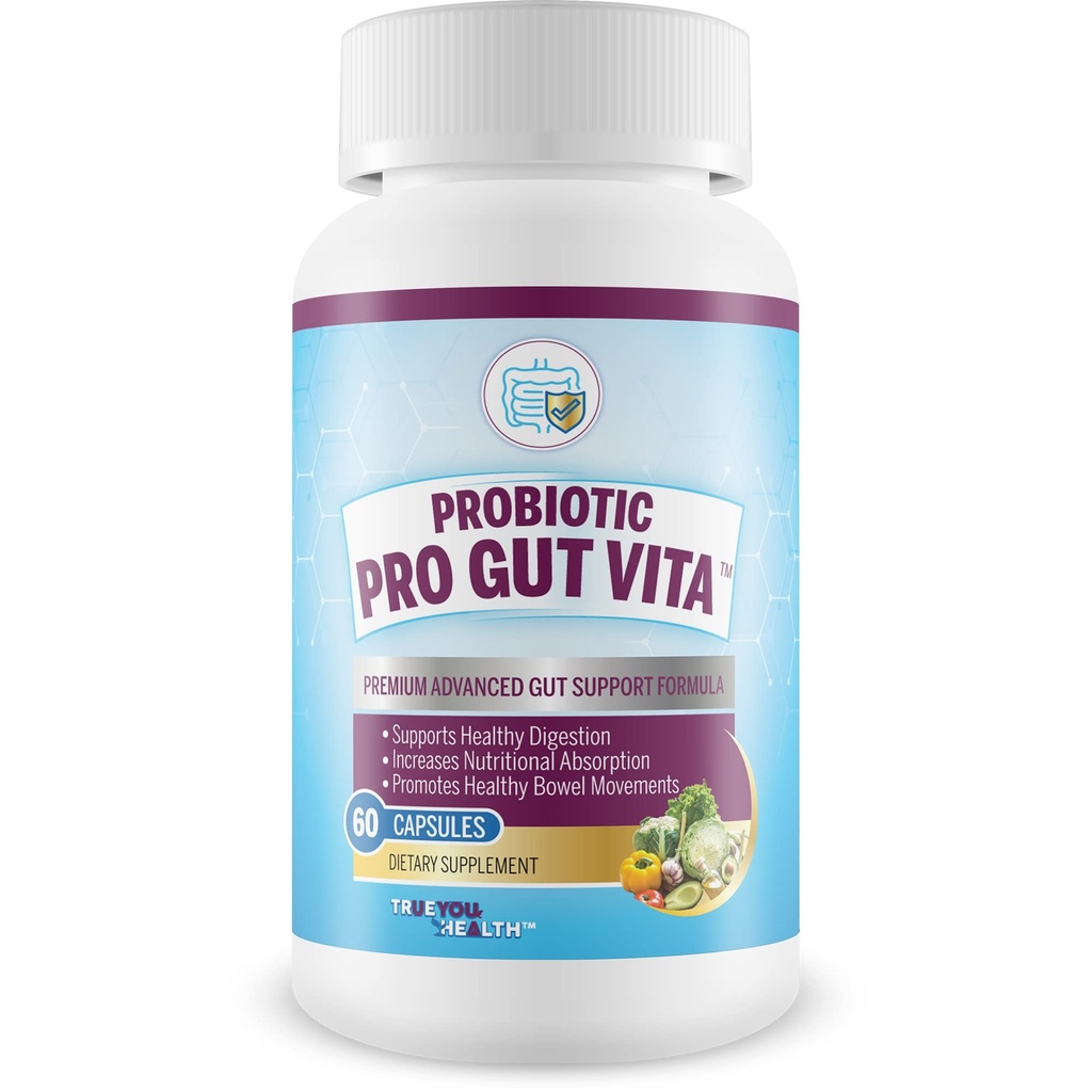 Probiotic Pro Gut Vita - Gut健康支持 Probiotic & Vitamin公式 - 促进健康消化,营养吸收,鲍尔运动 - 帮助改善Gut微生物,以获得额外的健康惠益