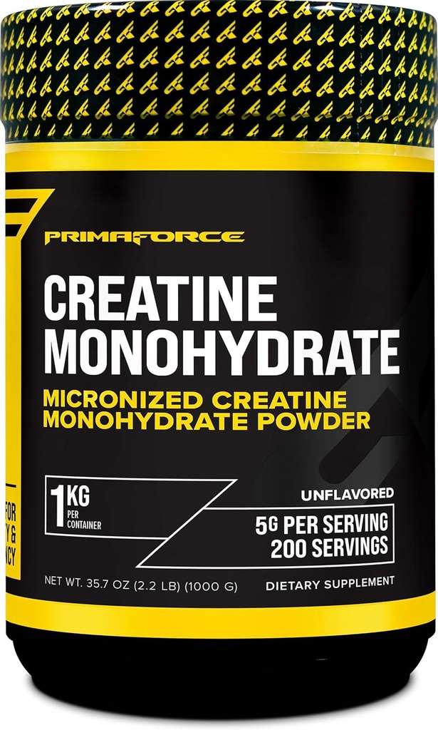 Primaforce Creatine 单水合物粉末 - 1 000格拉姆 - 微纳化