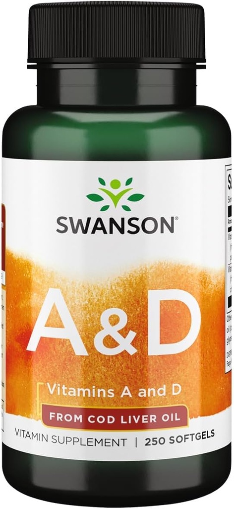 Swanson 维生素A & D 皮肤眼免疫系统 健康 250 sgels
