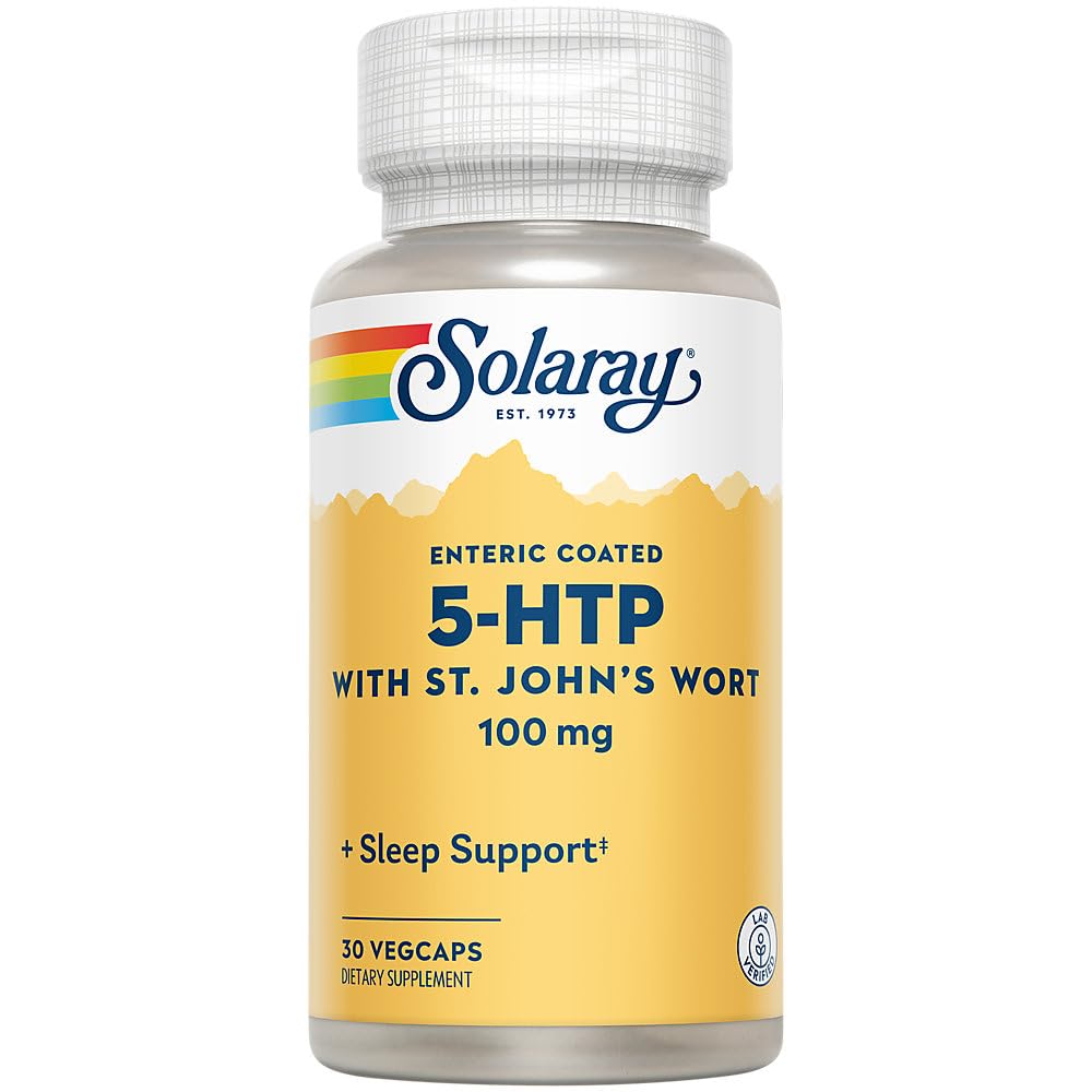 SOLARAY 5-HTP Plus St John's Wort - 30 肠内粘膜 - 100 mg - 30 服务
