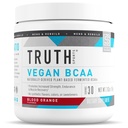 真理营养 Vegan BCAA粉 - 2:1:1 天然BCAAs 氨基酸 能量粉 肌肉建筑 健身后恢复饮料 肌肉恢复(血橙,30种)