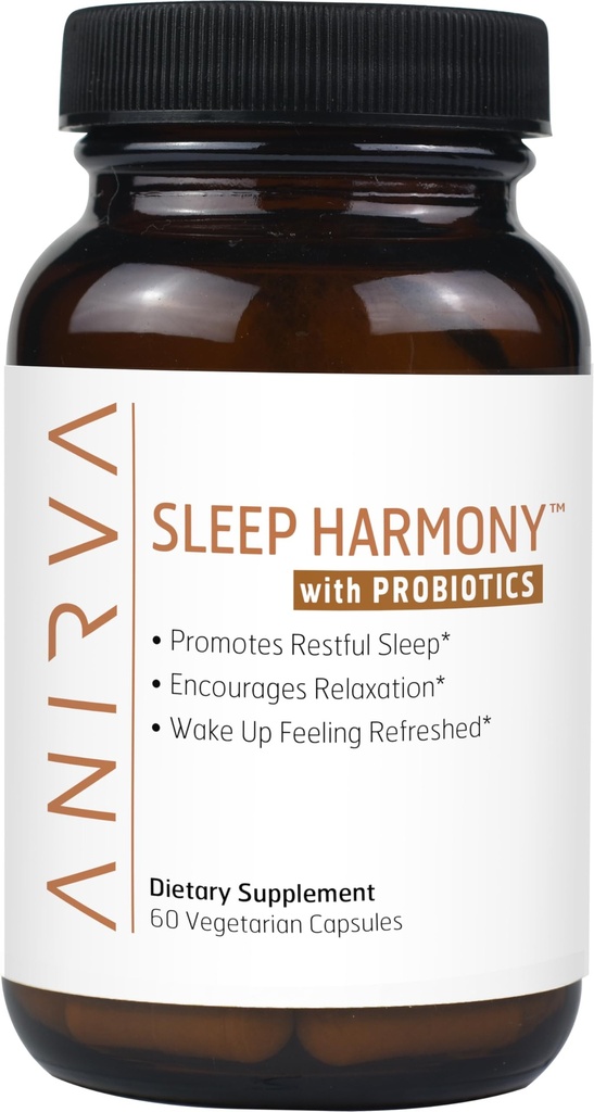 睡眠和谐 -- -- 配有Probiotics、Magnesium、Ashwagandha、Chamomile、GABA、Melatonin -- -- 非哈比物形成补充剂,用于放松、减轻压力、更好的睡眠援助