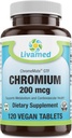 Livamed - Chromium 200 mcg (ChromeMate GTF) Veg Tabs 120 计数