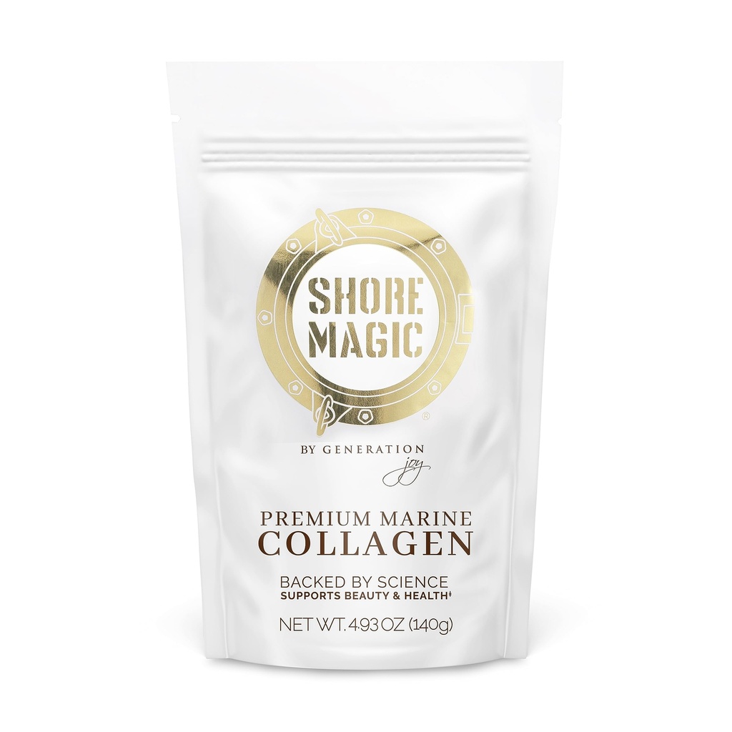 浅滩魔法 Premium Marine Collagen Powder – 来自野鱼的水解型I,II,III和IV Peptides用于皮肤,毛发,钉子和联合,14种服务