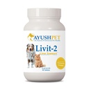 Ayush Pet Livit-2 - 狗肝支持补充,猫、狗和马的自然生命支持,宠物的整体健康支持,健康皮肤和大衣 - 90块