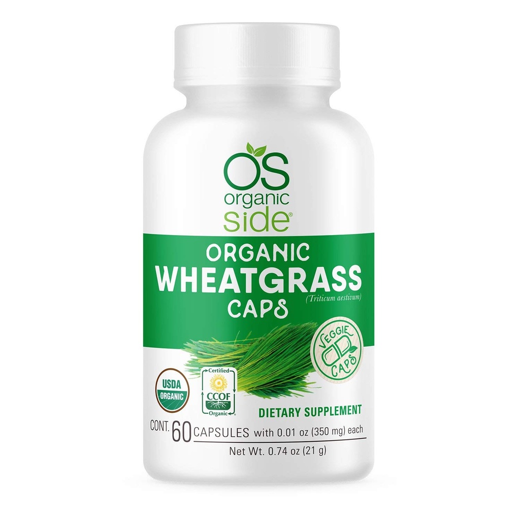 有机小麦草(Capsules) 60 Counter USDA 认证有机,非GMO,Vegan 补充天然能源促进,免疫支持,以及健康