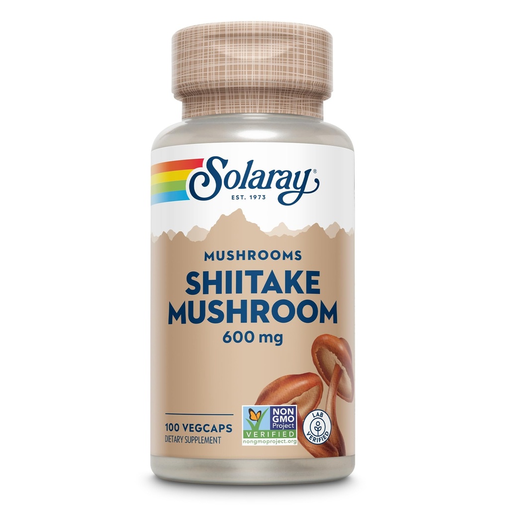SOLARAY Shiitake Mushroom 600 mg | 100 计数