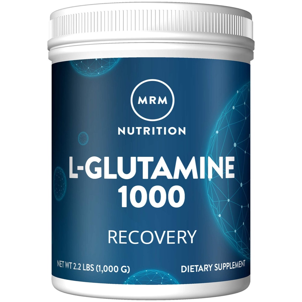 MRM 营养 L-Glutamine → 5000mg → 回收 → 氨基酸 → 肌肉支持 + 免疫 + 固醇健康 → 发酵 → 200 服务