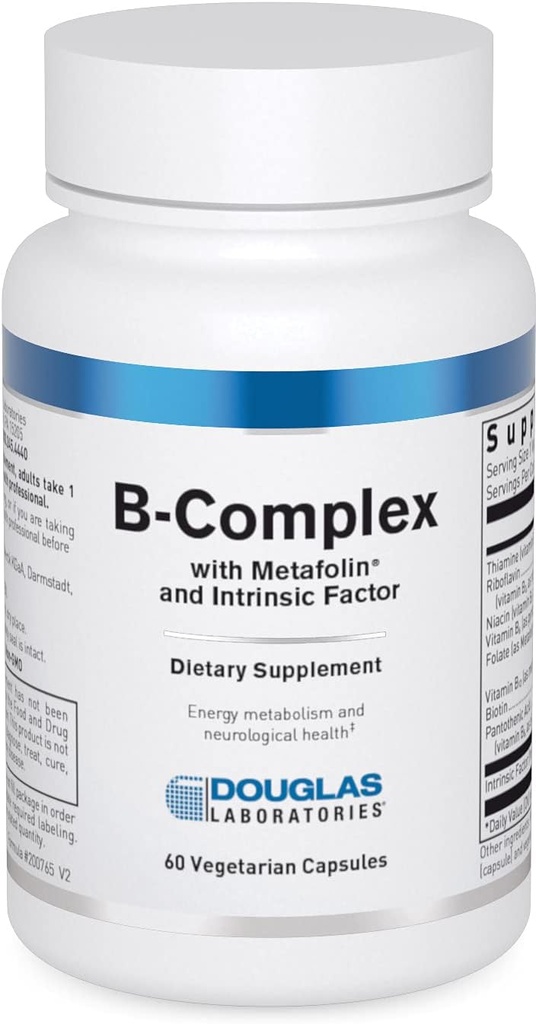 道格拉斯实验室 B-Complex w/Metafolin → 支持血细胞、激素和神经系统的综合B补充* → 60 Capsules