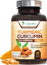 Turmeric Curcumin Supplement 1950mg - 95% Curcuminoids 有机Turmeric & BioPerine Black Pepper 提取最佳吸收,自然维冈联合支持,非GMO,美国瓶装 - 120 Capsules