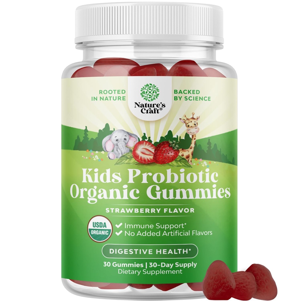 Imune助推儿童 Probiotic Gummys - 儿童胃部的Bacillus Subtilis Probiotics 儿童胃部的清洁剂 Immune Boost 和 Colon Detox - 便秘救济和消化保健 维生素Gummy