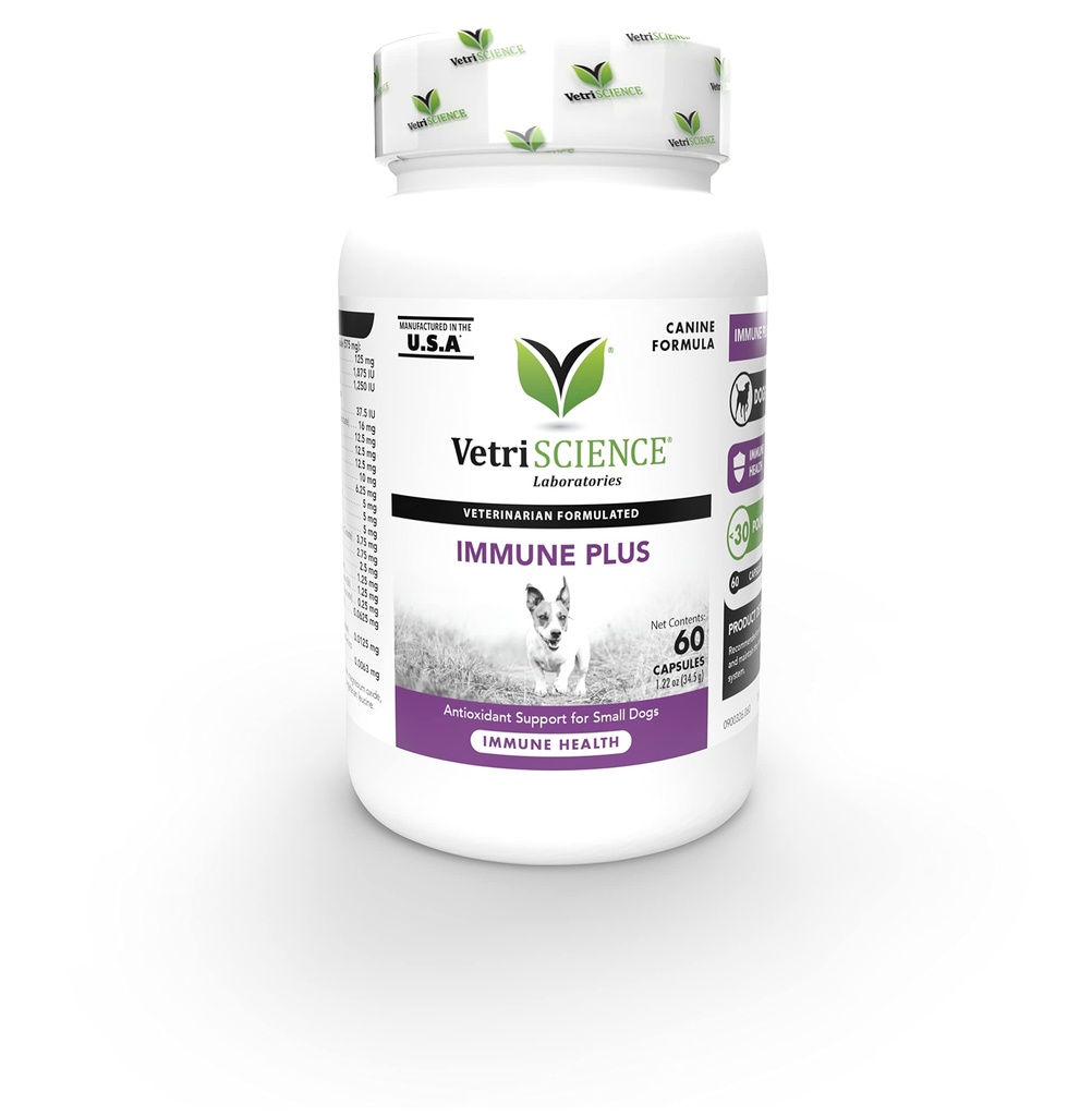 兽科学豁免健康 易打开的盖子,小毛狗的Immune Plus 补充,细胞先期免疫和抗氧化剂过敏支持,伪致癌公式,120个计数