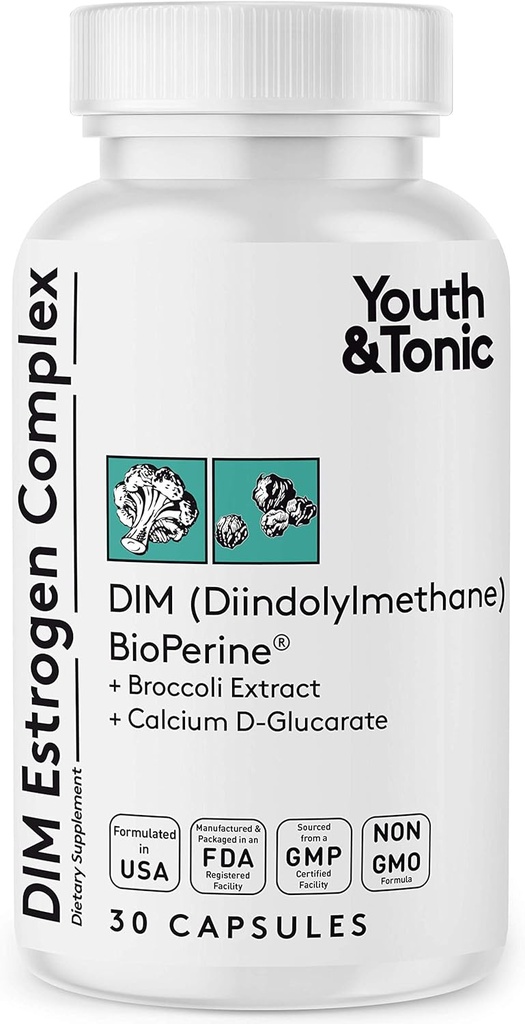 雌激素代谢物支持的青年与托尼奇 DIM BioPerine