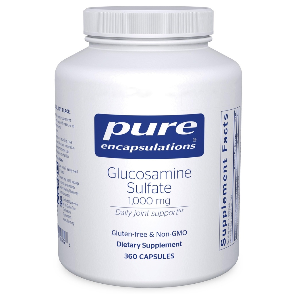纯封装 Glucosamine Sulfate 1 000 mg + + 联合支持和流动、卡蒂拉奇健康以及连通性组织补充* + 360卡普尔
