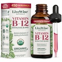 B12液体维生素亚语 – 全自然液体维生素维根 B12 滴水 – 非GMO Adenosylcobalamin Methylcobalamin B12 补充 – 推动你的免疫系统,代谢,能量和焦点!