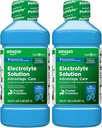   Basic Care Electrolyte Solution Advantage Care with PreVital Prebiotics, Blue Raspberry, Designed to Help Prevent Dehydration, Replaces Electrolytes, Fluid and Zinc, 33.8 fl oz (Pack of 2)