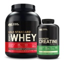 最佳营养 100% Gold Standard Whey蛋白粉:双富巧克力(5英镑) 配有微量化的Creatine Monohydrate Powder, 不受欢迎(120种服务) - Bundle Pack