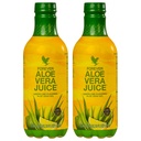永生 - Aloe Vera Juice - Lemon Lime Flavor 配纯叶内胶 - 支持文摘和豁免 - 1L Each (Pack of 2)