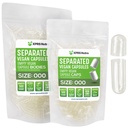 XPRS Nutra Vegan 尺寸 000 分离的卡普尔- 500 个在包中分离的 Premium 空卡普尔- 清除空卡普尔- 000 个用于 DIY 补充的 Pills