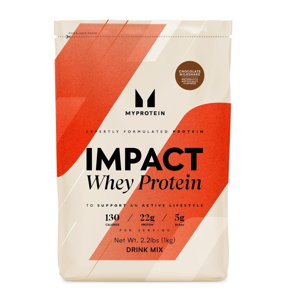 我的蛋白质影响 蛋白粉 2.2 Lbs(30 services) 巧克力奶昔 22g 蛋白质 & 5g BCAA Per service, 蛋白质摇晃促进高级性能,肌肉强力与恢复, Gluten Free