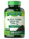 自然界的真理黑种子油药丸 → 2,000mg → 120软胶 → 处女冷压 Cumin → Non-GMO 和 Gluten 免费补充品
