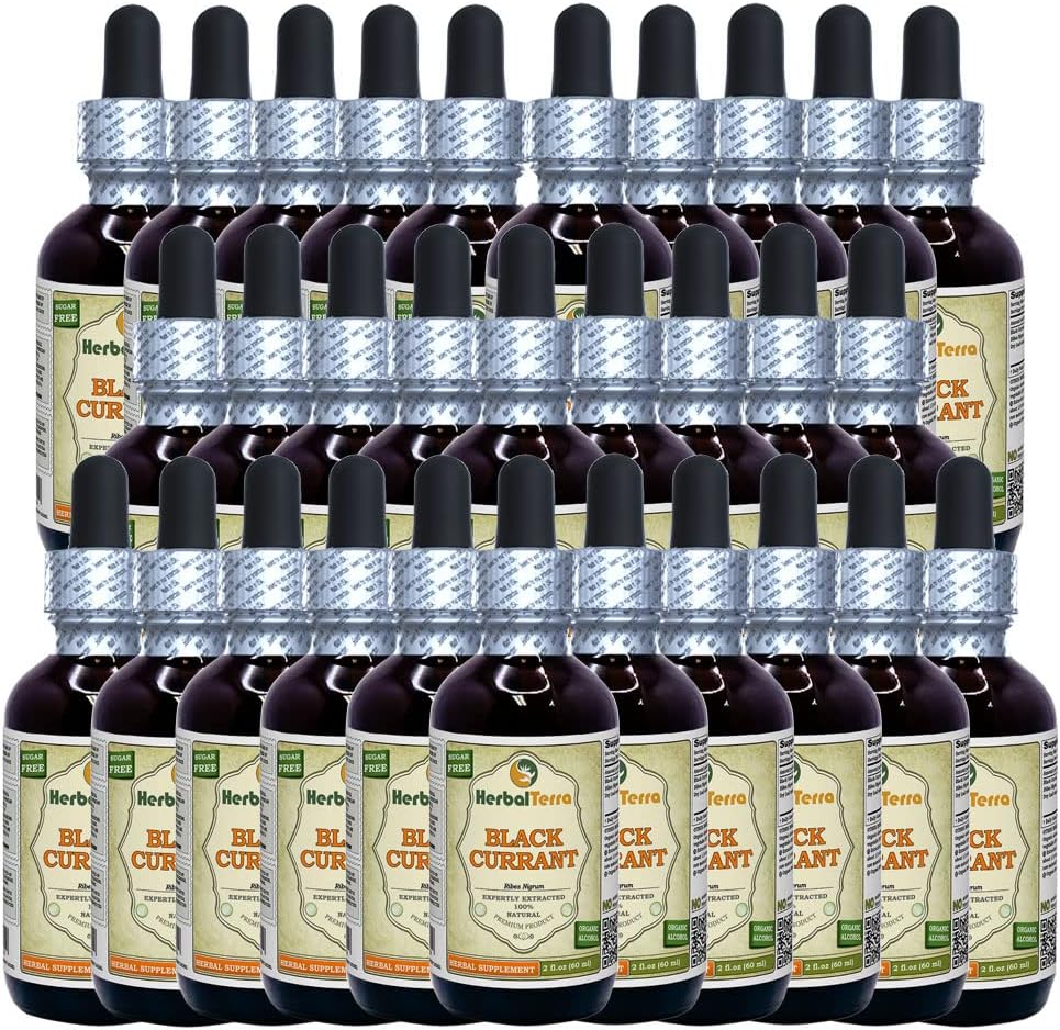 黑圆柱(Ribes nigrum) 丁香,干叶液体提取物(Brand name:Herbalterra, Proudly made in USA) 30x2 fl.oz(30x60 ml)