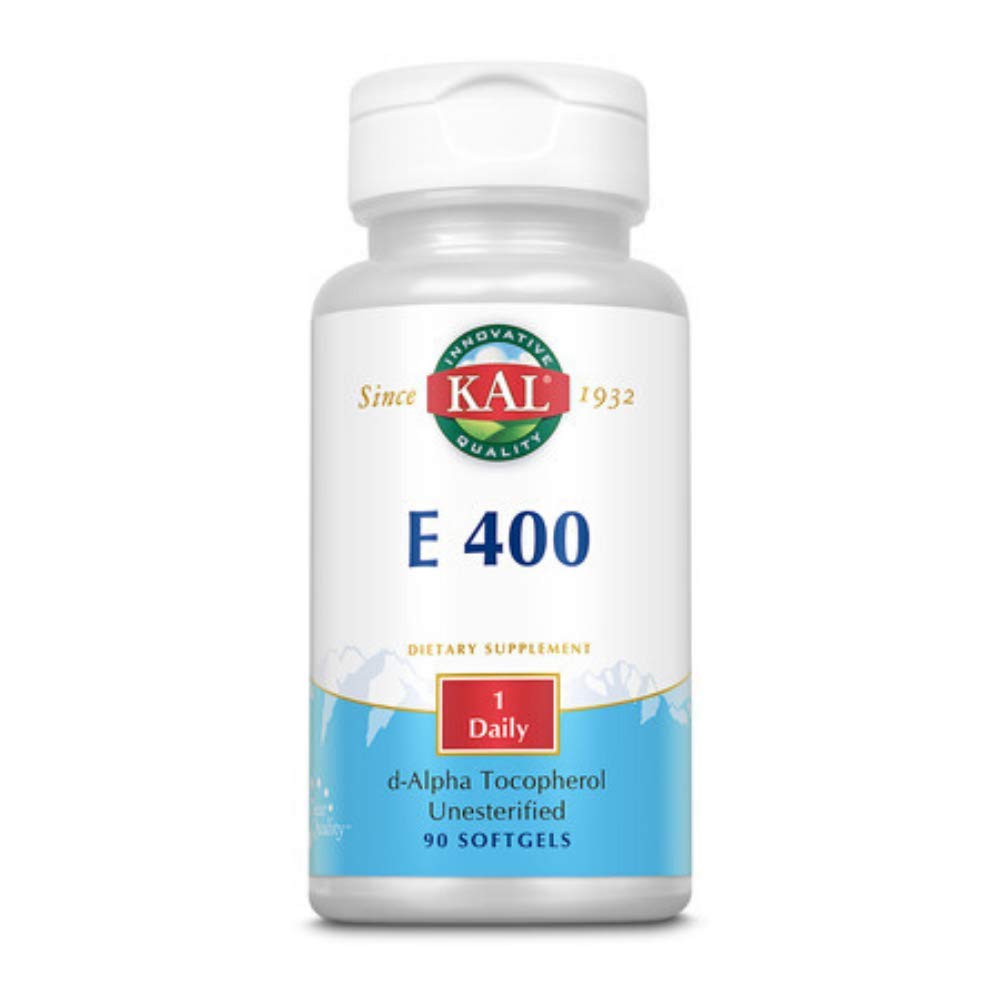 KAL E-400 D-Alpha Tocopherol 400 IU Softgels, 90 计数器