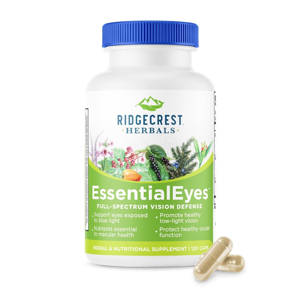 Ridgecres Herbles Business Eyes,天然眼维生素补充剂,包括Lutein,Zeaxanthin,Bilberry提取,支持眼和视觉健康(120 Vegan Caps,30 Servi)